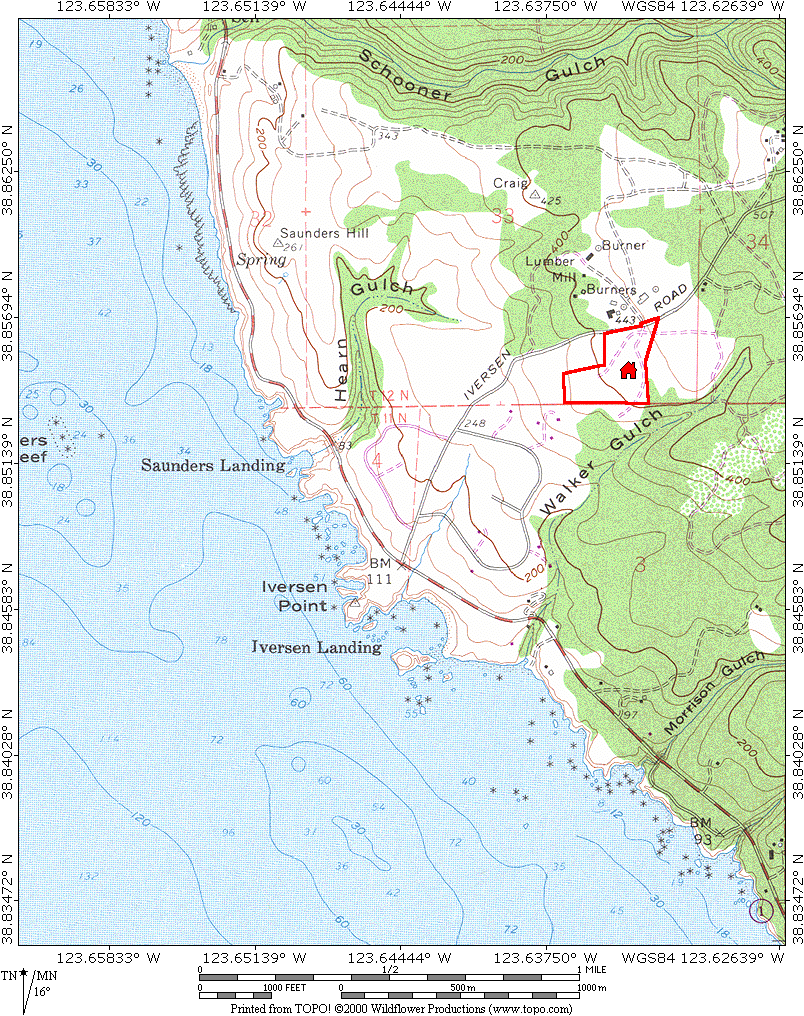 Area Map with Coast