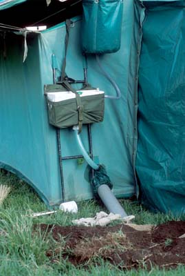 Running Water in our Tent