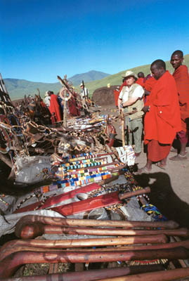 Jan Shopping at the Masai Village