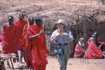 Jan at Masai village